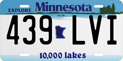 MN license plate 439LVI