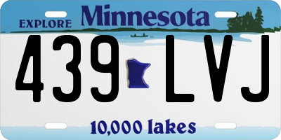 MN license plate 439LVJ