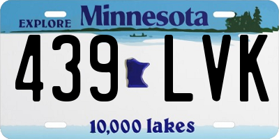 MN license plate 439LVK