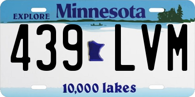 MN license plate 439LVM