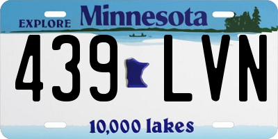 MN license plate 439LVN