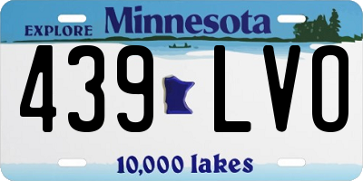 MN license plate 439LVO