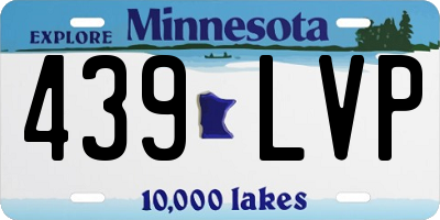 MN license plate 439LVP