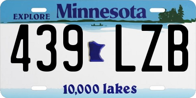 MN license plate 439LZB