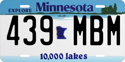 MN license plate 439MBM