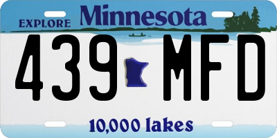 MN license plate 439MFD