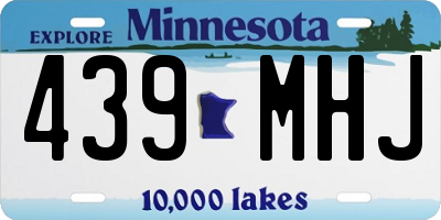 MN license plate 439MHJ