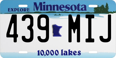 MN license plate 439MIJ