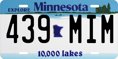MN license plate 439MIM