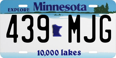MN license plate 439MJG