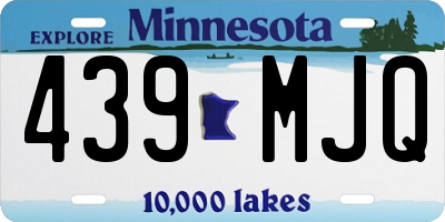 MN license plate 439MJQ