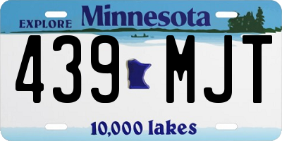 MN license plate 439MJT