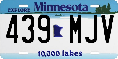 MN license plate 439MJV