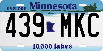 MN license plate 439MKC