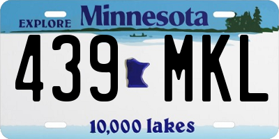 MN license plate 439MKL