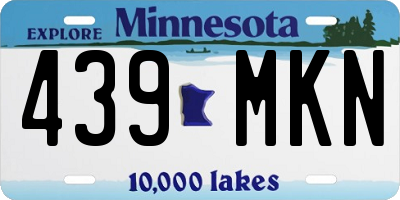 MN license plate 439MKN