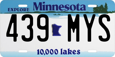 MN license plate 439MYS
