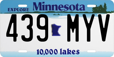 MN license plate 439MYV