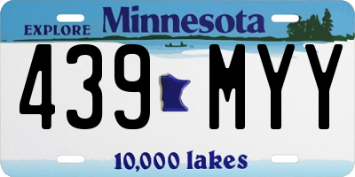 MN license plate 439MYY