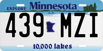 MN license plate 439MZI