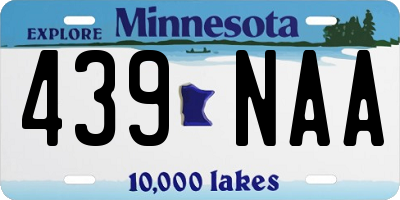 MN license plate 439NAA