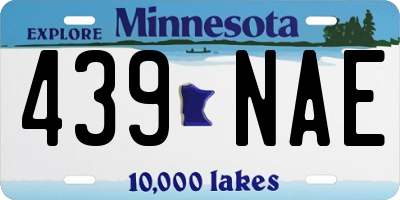 MN license plate 439NAE