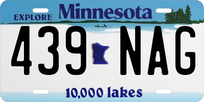 MN license plate 439NAG