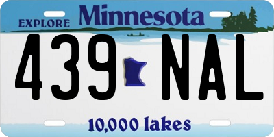 MN license plate 439NAL