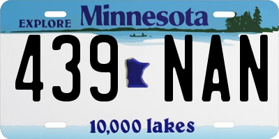 MN license plate 439NAN