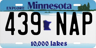 MN license plate 439NAP