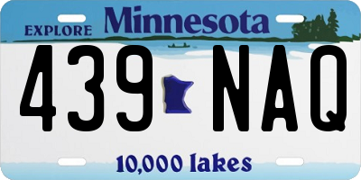 MN license plate 439NAQ