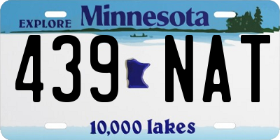 MN license plate 439NAT