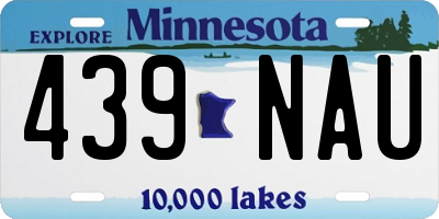 MN license plate 439NAU