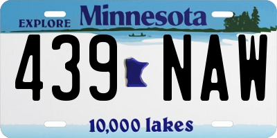 MN license plate 439NAW