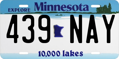 MN license plate 439NAY