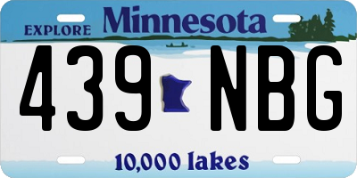 MN license plate 439NBG