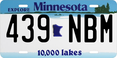 MN license plate 439NBM