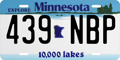 MN license plate 439NBP
