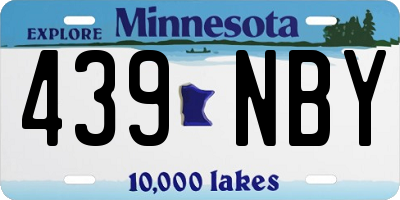 MN license plate 439NBY