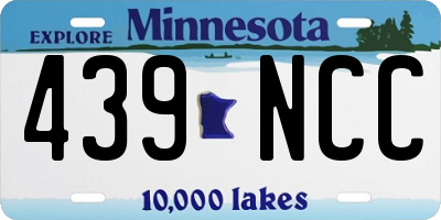 MN license plate 439NCC