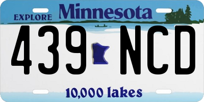 MN license plate 439NCD