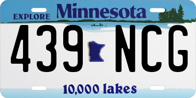 MN license plate 439NCG