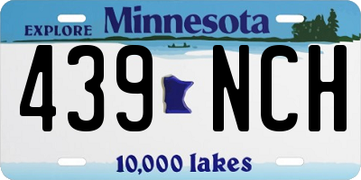 MN license plate 439NCH