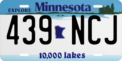 MN license plate 439NCJ