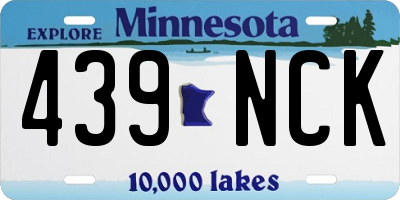 MN license plate 439NCK