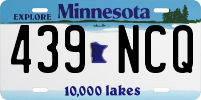 MN license plate 439NCQ