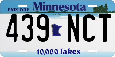 MN license plate 439NCT