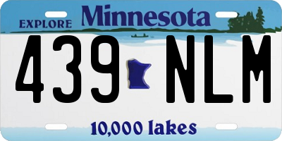 MN license plate 439NLM