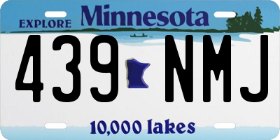 MN license plate 439NMJ