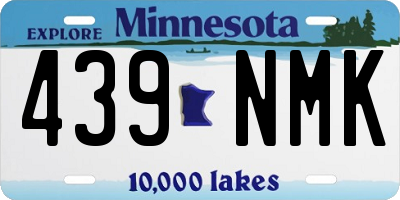 MN license plate 439NMK